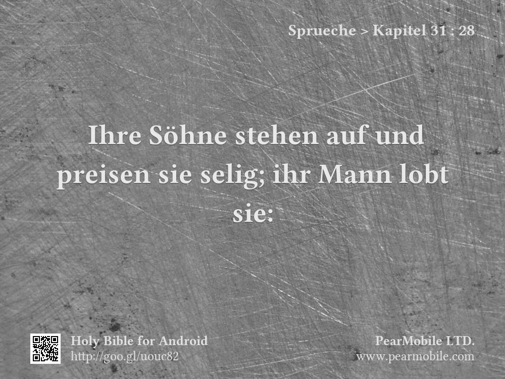 Sprueche, Kapitel 31:28